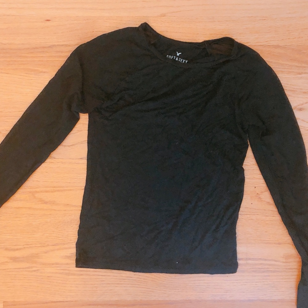 American Eagle Soft & Sexy Long Sleeve with Mesh